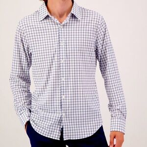 Bonobos Windowpane Plaid Check Button Front Shirt 15 / 33